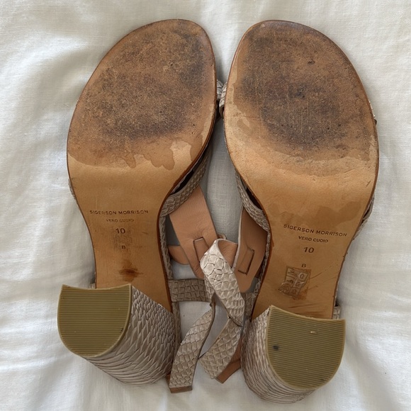 Sigerson Morrison Leather Sandals - Picture 3 of 4